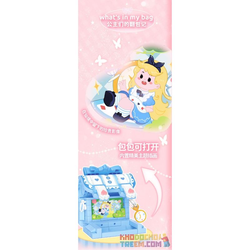 WEKKI 516913 non  TÚI CÔNG CHÚA RAPUNZEL bộ đồ chơi xếp lắp ráp ghép mô hình WEKKI 516913 non  TÚI CÔNG CHÚA RAPUNZEL bộ đồ chơi xếp lắp ráp ghép mô hình