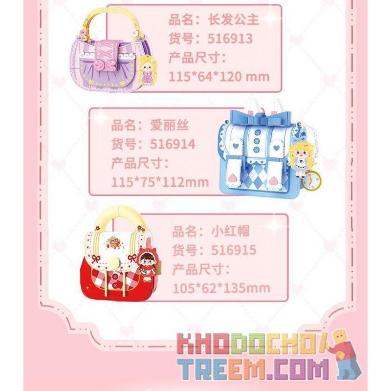 WEKKI 516913 non  TÚI CÔNG CHÚA RAPUNZEL bộ đồ chơi xếp lắp ráp ghép mô hình WEKKI 516913 non  TÚI CÔNG CHÚA RAPUNZEL bộ đồ chơi xếp lắp ráp ghép mô hình