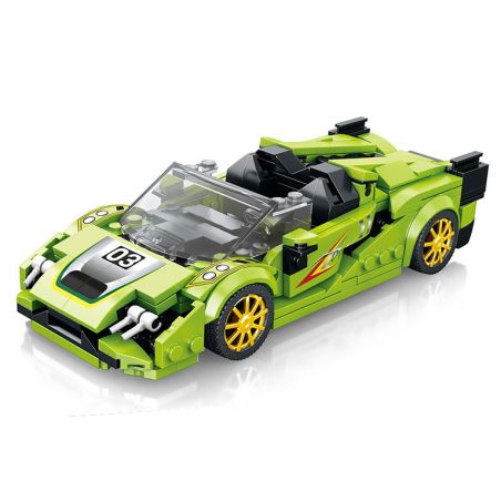 REOBRIX 806 non  XE THỂ THAO LAMBORGHINI SIAN FKP 37 bộ đồ chơi xếp lắp ráp ghép mô hình Speed Champions Racing Cars LAMBORGHINI SIÁN FKP 37 Đua Xe Công Thức 363 khối