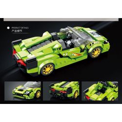 REOBRIX 806 non  XE THỂ THAO LAMBORGHINI SIAN FKP 37 bộ đồ chơi xếp lắp ráp ghép mô hình Speed Champions Racing Cars LAMBORGHINI SIÁN FKP 37 Đua Xe Công Thức 363 khối