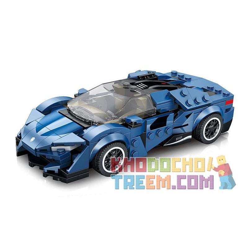 REOBRIX 805 non Lego XE THỂ THAO KOENIGSEGG AGERA bộ đồ chơi xếp lắp ráp ghép mô hình Speed Champions Racing Cars KOENIGSEGG AGERA BLUE Đua Xe Công Thức 327 khối