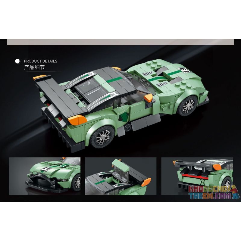 REOBRIX 798 non  XE THỂ THAO ASTON MARTIN DB12 bộ đồ chơi xếp lắp ráp ghép mô hình Speed Champions Racing Cars Đua Xe Công Thức 316 khối