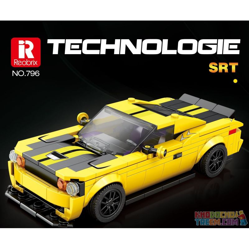 REOBRIX 796 non  XE THỂ THAO DODGE SRT bộ đồ chơi xếp lắp ráp ghép mô hình Speed Champions Racing Cars Đua Xe Công Thức 336 khối