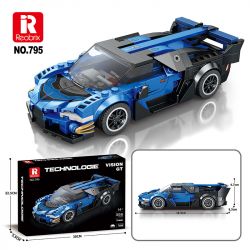 REOBRIX 795 non  XE THỂ THAO BUGATTI VISION GT bộ đồ chơi xếp lắp ráp ghép mô hình Speed Champions Racing Cars Đua Xe Công Thức 356 khối