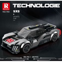 REOBRIX 793 non  XE ĐUA PEUGEOT 9X8 bộ đồ chơi xếp lắp ráp ghép mô hình Speed Champions Racing Cars Đua Xe Công Thức 280 khối