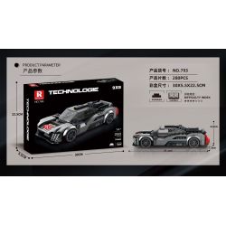 REOBRIX 793 non  XE ĐUA PEUGEOT 9X8 bộ đồ chơi xếp lắp ráp ghép mô hình Speed Champions Racing Cars Đua Xe Công Thức 280 khối