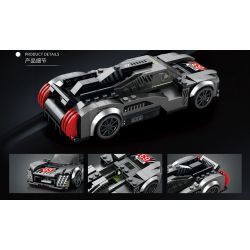 REOBRIX 793 non  XE ĐUA PEUGEOT 9X8 bộ đồ chơi xếp lắp ráp ghép mô hình Speed Champions Racing Cars Đua Xe Công Thức 280 khối