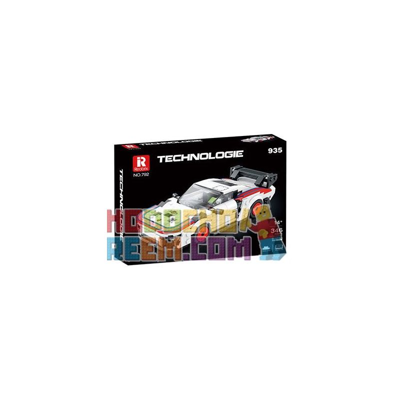 REOBRIX 792 non  XE ĐUA PORSCHE 935 bộ đồ chơi xếp lắp ráp ghép mô hình Speed Champions Racing Cars Đua Xe Công Thức 346 khối