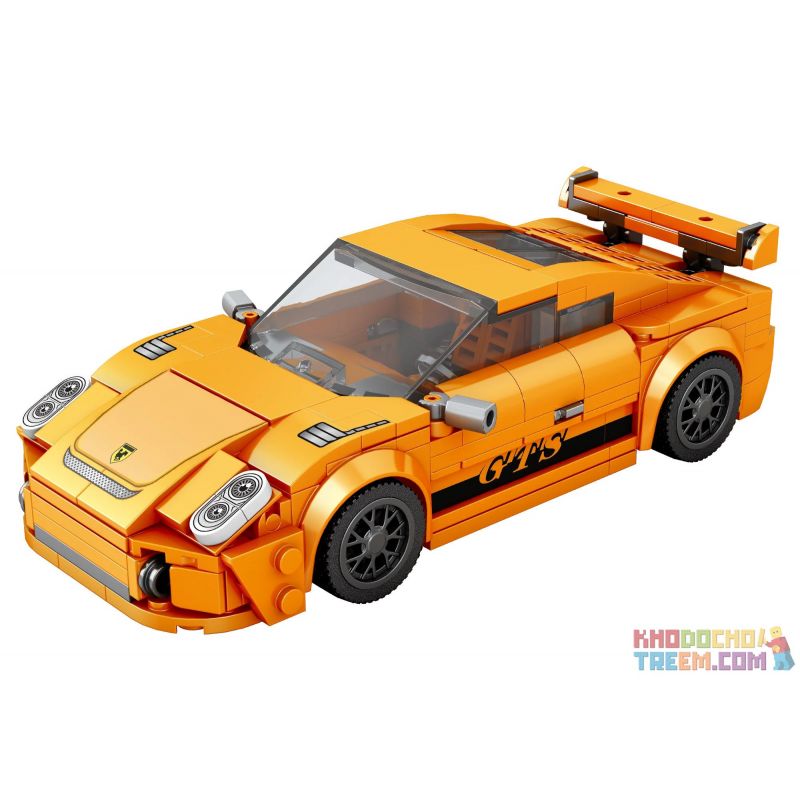 REOBRIX 791 non  XE THỂ THAO MÀU CAM tỷ lệ 1:24 bộ đồ chơi xếp lắp ráp ghép mô hình Speed Champions Racing Cars 911 GT3 Đua Xe Công Thức 338 khối