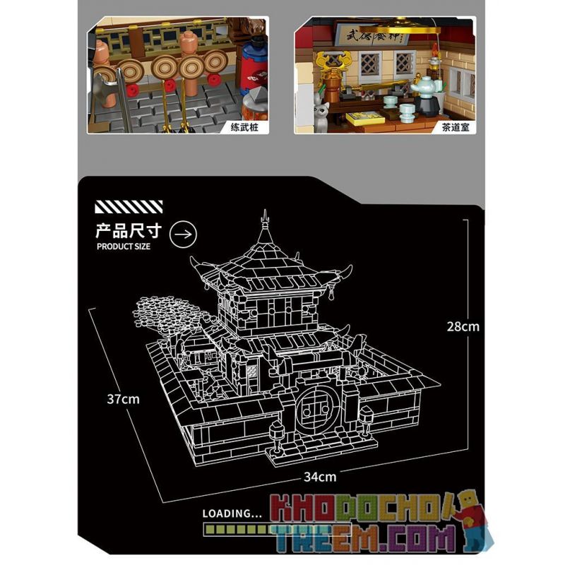 PanlosBrick 613007 Panlos Brick 613007 non  BUDOKAN bộ đồ chơi xếp lắp ráp ghép mô hình 2681 khối