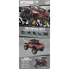 BEAUTIFUL AND 8503 non  XE ĐỊA HÌNH CHUYỂN MÀU JEEP WRANGLER SƠN MẠ ĐIỆN VÀNG TÍM tỷ lệ 1:10 bộ đồ chơi xếp lắp ráp ghép mô hình  Kỹ Thuật Công Nghệ Cao Mô Hình Phương Tiện 2088 khối