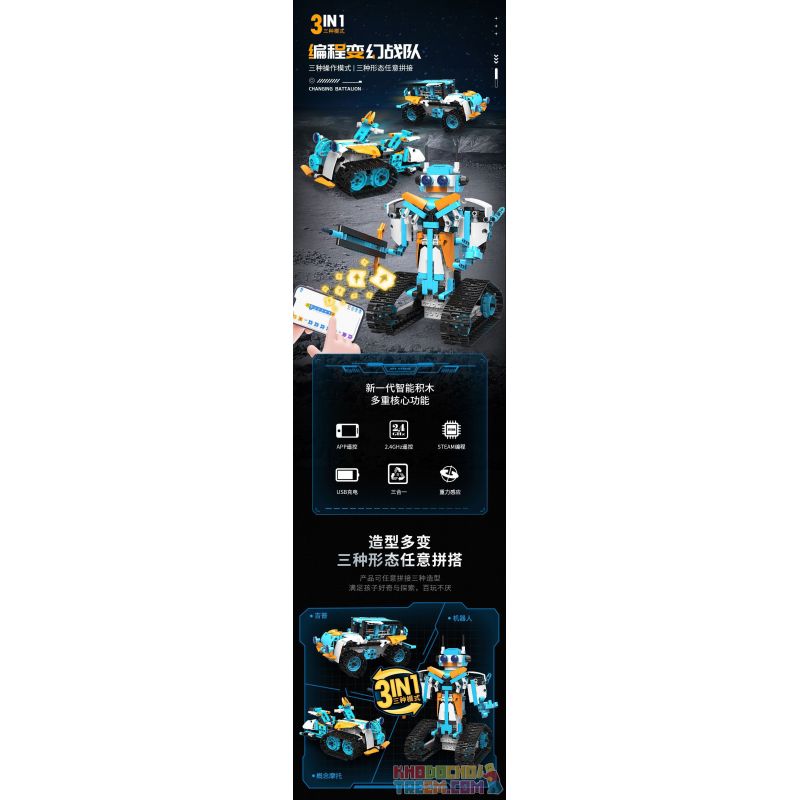 XK BC-20 BC-21 non  ĐỘI NGŨ CHUYỂN ĐỔI bộ đồ chơi xếp lắp ráp ghép mô hình  CHANGING COMBAT TROOPS Kỹ Thuật Công Nghệ Cao Mô Hình Phương Tiện 462 khối