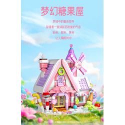 GUDI 52008 non  NGÔI NHÀ MƠ ƯỚC KẸO bộ đồ chơi xếp lắp ráp ghép mô hình DREAM HOUSE 547 khối