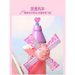 GUDI 52008 non  NGÔI NHÀ MƠ ƯỚC KẸO bộ đồ chơi xếp lắp ráp ghép mô hình DREAM HOUSE 547 khối