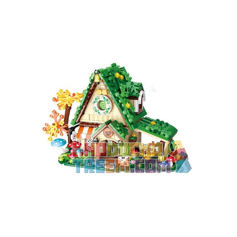 GUDI 52007 non  NGÔI NHÀ MƠ ƯỚC QUÁN CÀ PHÊ CỔ TÍCH bộ đồ chơi xếp lắp ráp ghép mô hình DREAM HOUSE 546 khối