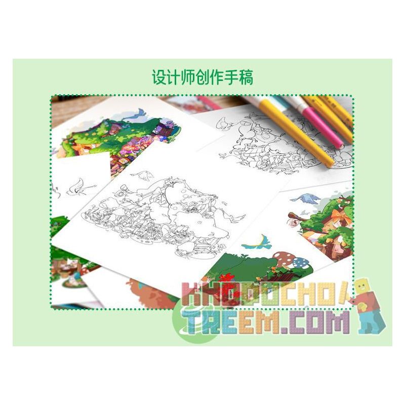 GUDI 52007 non NGÔI NHÀ MƠ ƯỚC QUÁN CÀ PHÊ CỔ TÍCH bộ đồ chơi xếp lắp ...