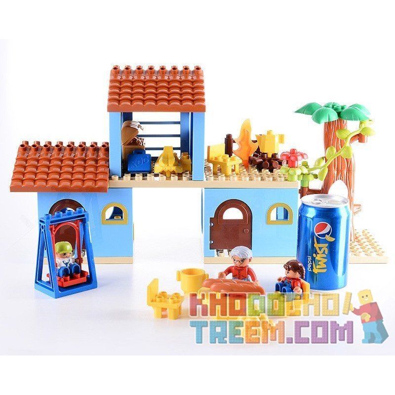 HYSTOYS HONGYUANSHENG AOLEDUOTOYS HG-1423 1423 HG1423 Xếp hình kiểu    Family House Nhà Bà Ngoại 53 khối HYSTOYS HONGYUANSHENG AOLEDUOTOYS HG-1423 1423 HG1423 Xếp hình kiểu    Family House Nhà Bà Ngoại 53 khối
