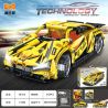 YONGLEXING 11030 non  XE KÉO LÙI MÀU VÀNG bộ đồ chơi xếp lắp ráp ghép mô hình  Kỹ Thuật Công Nghệ Cao Mô Hình Phương Tiện 312 khối
