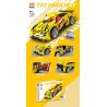 YONGLEXING 11030 non  XE KÉO LÙI MÀU VÀNG bộ đồ chơi xếp lắp ráp ghép mô hình  Kỹ Thuật Công Nghệ Cao Mô Hình Phương Tiện 312 khối