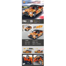 YONGLEXING 11029 non  XE KÉO LÙI MÀU CAM bộ đồ chơi xếp lắp ráp ghép mô hình  Kỹ Thuật Công Nghệ Cao Mô Hình Phương Tiện 365 khối