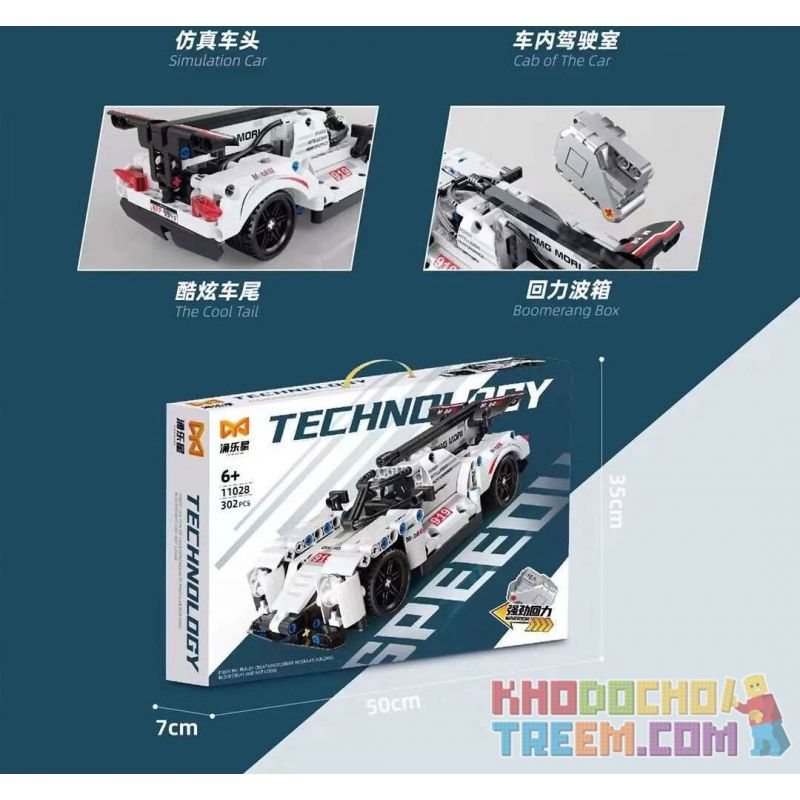 YONGLEXING 11028 non  XE KÉO MÀU TRẮNG bộ đồ chơi xếp lắp ráp ghép mô hình  Kỹ Thuật Công Nghệ Cao Mô Hình Phương Tiện 302 khối