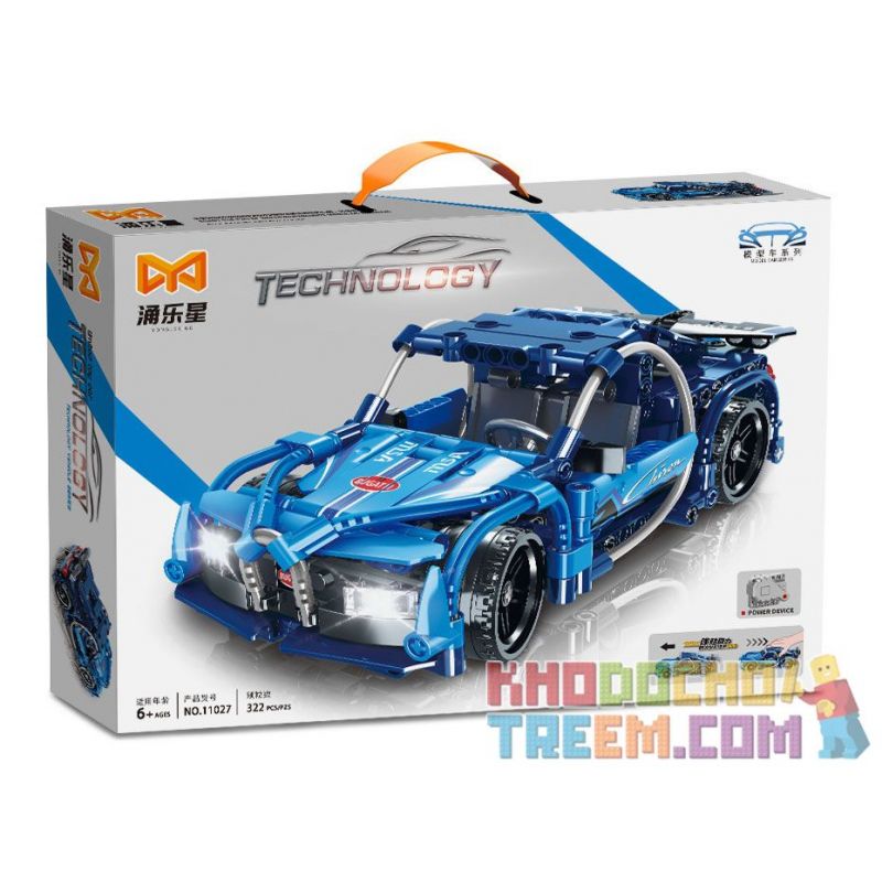 YONGLEXING 11027 non  XE KÉO MÀU XANH bộ đồ chơi xếp lắp ráp ghép mô hình  Kỹ Thuật Công Nghệ Cao Mô Hình Phương Tiện 322 khối