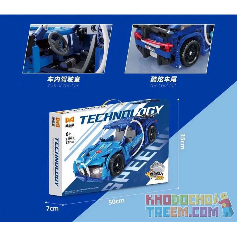 YONGLEXING 11027 non  XE KÉO MÀU XANH bộ đồ chơi xếp lắp ráp ghép mô hình  Kỹ Thuật Công Nghệ Cao Mô Hình Phương Tiện 322 khối