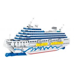 Kazi KY87028 87028 non  TÀU DU LỊCH STAR IDA bộ đồ chơi xếp lắp ráp ghép mô hình OCEAN LINER 425 khối