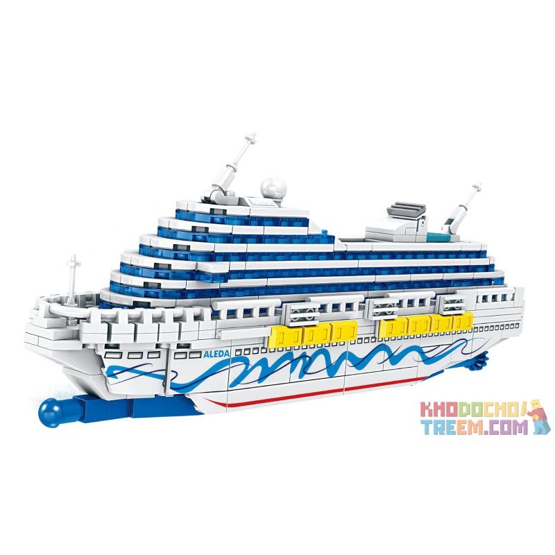 Kazi KY87028 87028 non  TÀU DU LỊCH STAR IDA bộ đồ chơi xếp lắp ráp ghép mô hình OCEAN LINER 425 khối