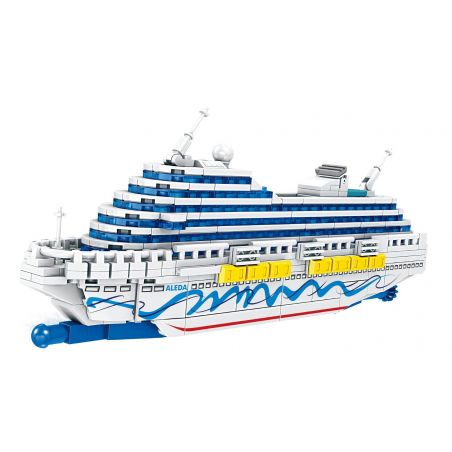 Kazi KY87028 87028 non  TÀU DU LỊCH STAR IDA bộ đồ chơi xếp lắp ráp ghép mô hình OCEAN LINER 425 khối