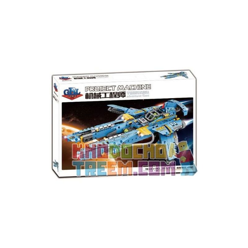 GBL KY1110 1110 non  HẠM ĐỘI THÁM HIỂM KHÔNG GIAN ĐƠN VỊ ĐÁNH THUÊ BX-4 bộ đồ chơi xếp lắp ráp ghép mô hình  ADVENTURER FLEET Kỹ Thuật Công Nghệ Cao Mô Hình Phương Tiện 763 khối