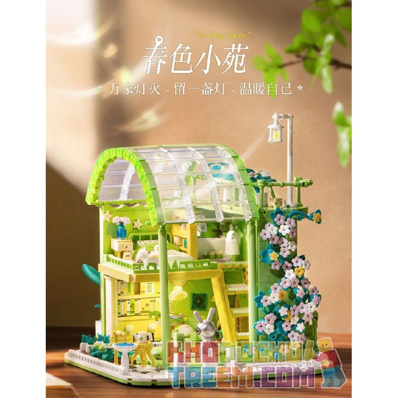 PLEYERID M38-P8021 P8021 8021 M38P8021 38-P8021 non  VƯỜN XUÂN ĐẮM CHÌM bộ đồ chơi xếp lắp ráp ghép mô hình Creator Sáng Tạo