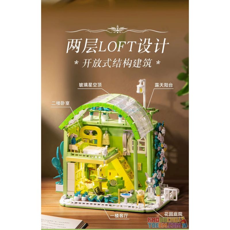 PLEYERID M38-P8021 P8021 8021 M38P8021 38-P8021 non  VƯỜN XUÂN ĐẮM CHÌM bộ đồ chơi xếp lắp ráp ghép mô hình Creator Sáng Tạo