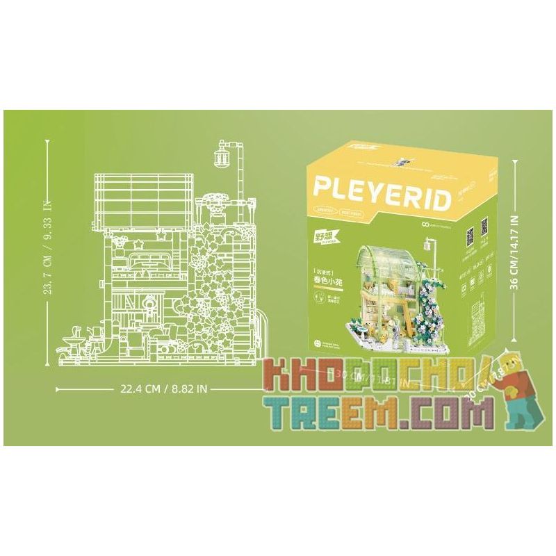 PLEYERID M38-P8021 P8021 8021 M38P8021 38-P8021 non  VƯỜN XUÂN ĐẮM CHÌM bộ đồ chơi xếp lắp ráp ghép mô hình Creator Sáng Tạo