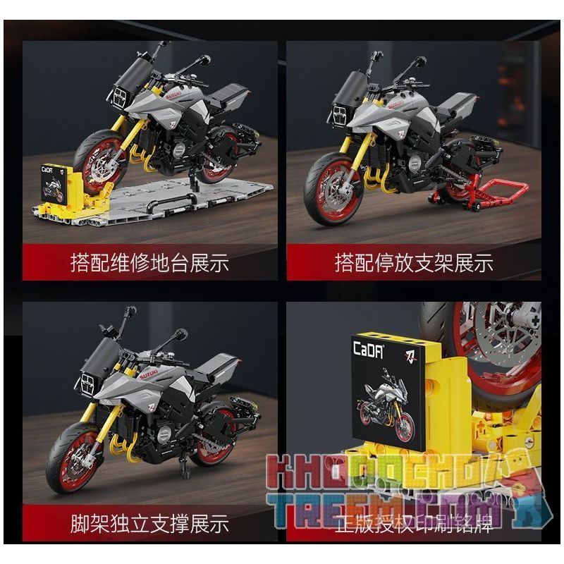 CADA DOUBLEE C59021 59021 non  XE MÁY SUZUKI LƯỠI tỷ lệ 1:6 bộ đồ chơi xếp lắp ráp ghép mô hình  SUZUKI KATANA Kỹ Thuật Công Nghệ Cao Mô Hình Phương Tiện 1104 khối