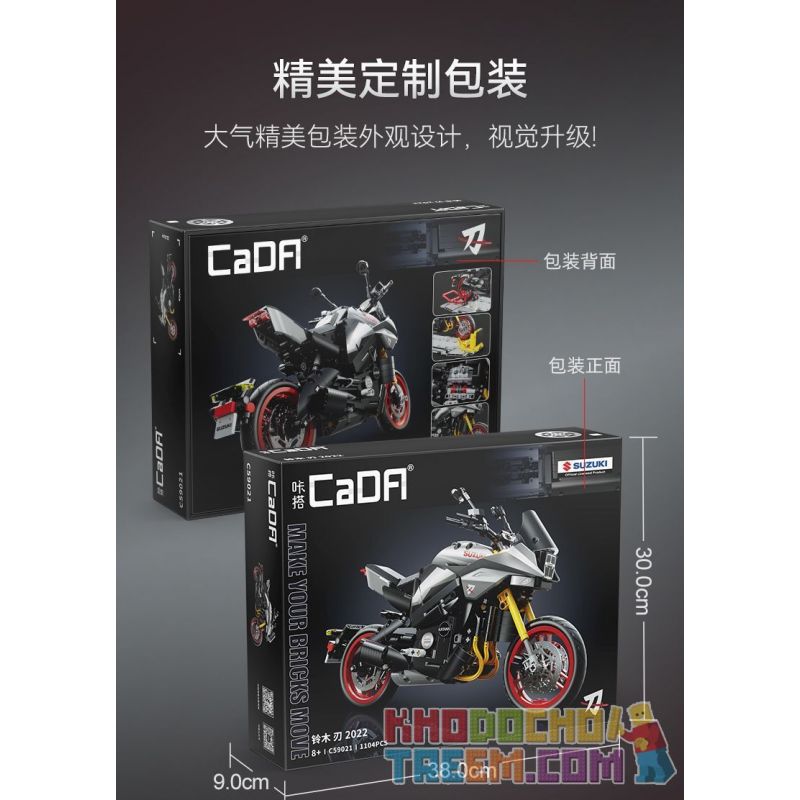CADA DOUBLEE C59021 59021 non  XE MÁY SUZUKI LƯỠI tỷ lệ 1:6 bộ đồ chơi xếp lắp ráp ghép mô hình  SUZUKI KATANA Kỹ Thuật Công Nghệ Cao Mô Hình Phương Tiện 1104 khối