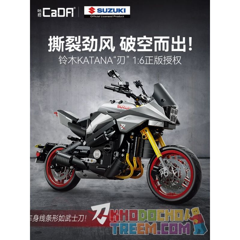 CADA DOUBLEE C59021 59021 non  XE MÁY SUZUKI LƯỠI tỷ lệ 1:6 bộ đồ chơi xếp lắp ráp ghép mô hình  SUZUKI KATANA Kỹ Thuật Công Nghệ Cao Mô Hình Phương Tiện 1104 khối