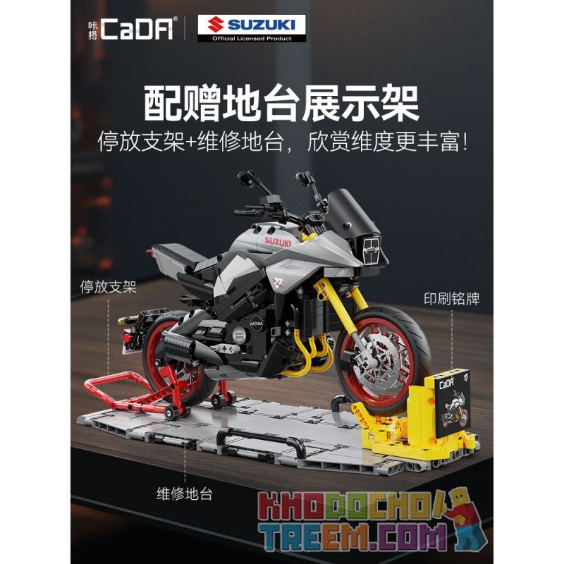 CADA DOUBLEE C59021 59021 non  XE MÁY SUZUKI LƯỠI tỷ lệ 1:6 bộ đồ chơi xếp lắp ráp ghép mô hình  SUZUKI KATANA Kỹ Thuật Công Nghệ Cao Mô Hình Phương Tiện 1104 khối