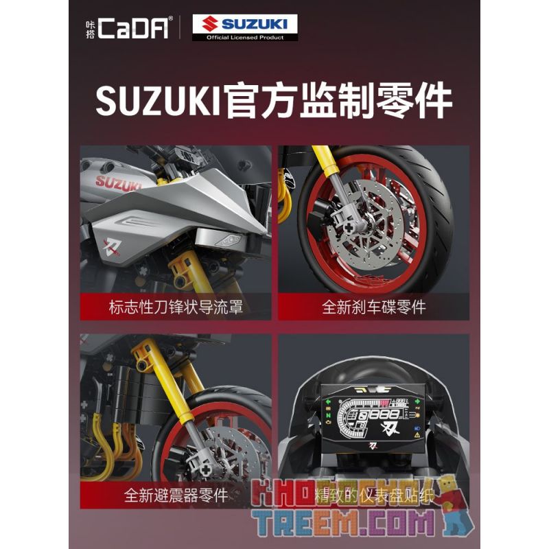 CADA DOUBLEE C59021 59021 non  XE MÁY SUZUKI LƯỠI tỷ lệ 1:6 bộ đồ chơi xếp lắp ráp ghép mô hình  SUZUKI KATANA Kỹ Thuật Công Nghệ Cao Mô Hình Phương Tiện 1104 khối