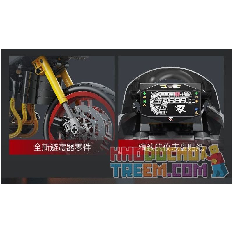 CADA DOUBLEE C59021 59021 non  XE MÁY SUZUKI LƯỠI tỷ lệ 1:6 bộ đồ chơi xếp lắp ráp ghép mô hình  SUZUKI KATANA Kỹ Thuật Công Nghệ Cao Mô Hình Phương Tiện 1104 khối