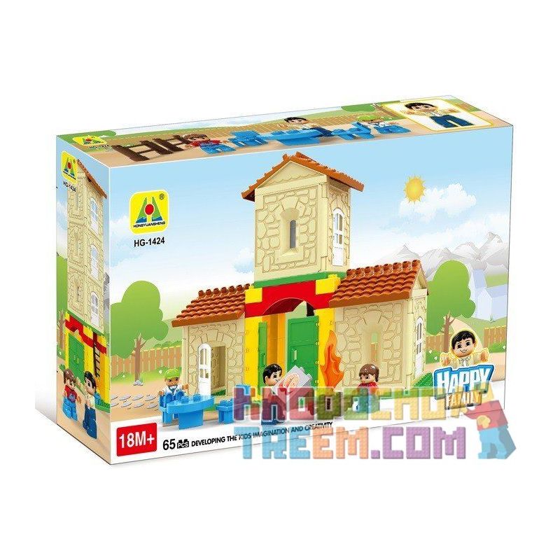 HYSTOYS HONGYUANSHENG AOLEDUOTOYS HG-1424 1424 HG1424 Xếp hình kiểu    Family House Ngôi Nhà Nông Trại 42 khối HYSTOYS HONGYUANSHENG AOLEDUOTOYS HG-1424 1424 HG1424 Xếp hình kiểu    Family House Ngôi Nhà Nông Trại 42 khối