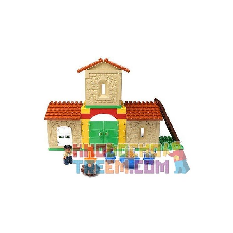 Hystoys HongYuanSheng Aoleduotoys HG-1424 Xếp hình kiểu LEGO Duplo Family House Ngôi nhà nông trại 42 khối Hystoys HongYuanSheng Aoleduotoys HG-1424 Xếp hình kiểu LEGO Duplo Family House Ngôi nhà nông trại 42 khối