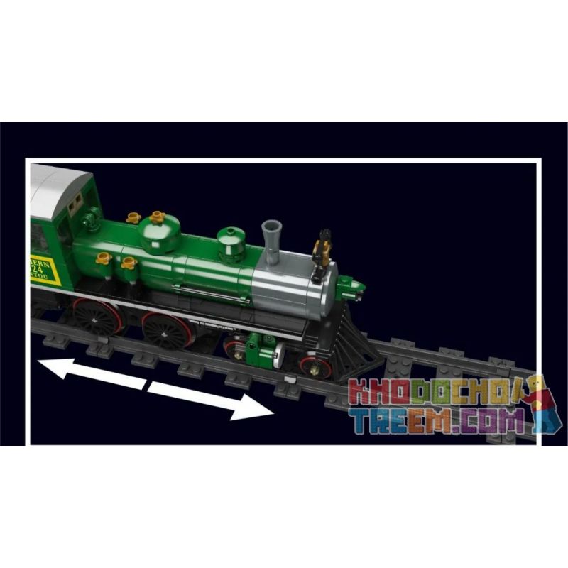 MouldKing 12024 Mould King 12024 non  ĐẦU MÁY XĂNG 4-4-0 bộ đồ chơi xếp lắp ráp ghép mô hình City 4-4-0 STEAM LOCOMOTIVE Thành Phố 1212 khối