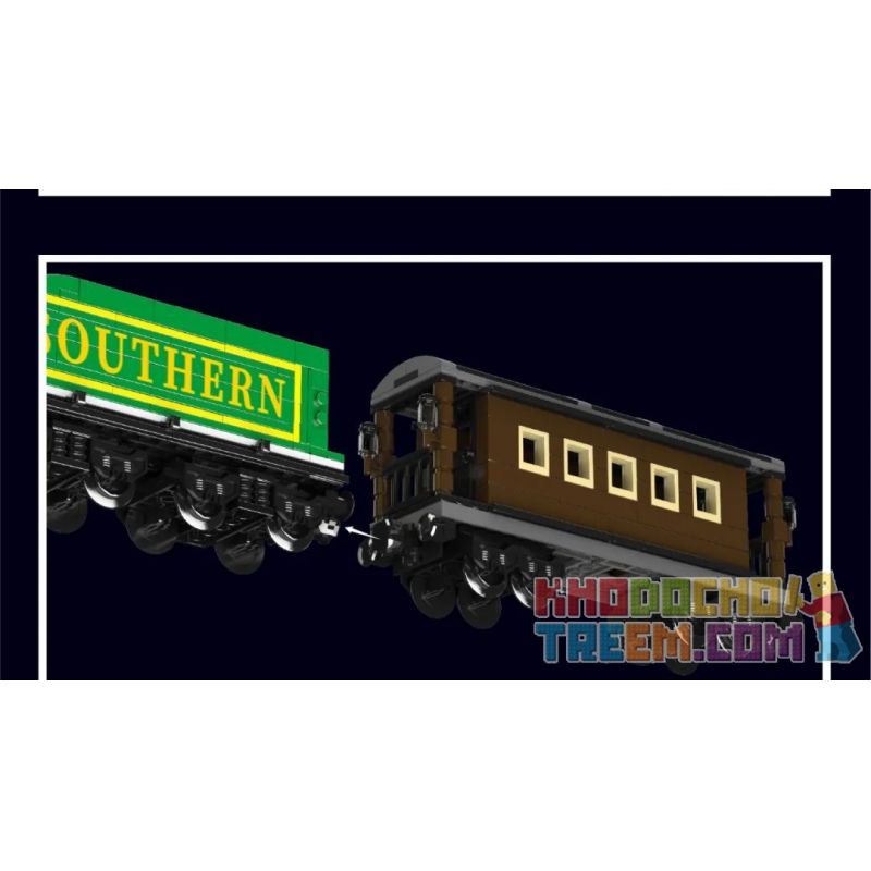 MouldKing 12024 Mould King 12024 non  ĐẦU MÁY XĂNG 4-4-0 bộ đồ chơi xếp lắp ráp ghép mô hình City 4-4-0 STEAM LOCOMOTIVE Thành Phố 1212 khối