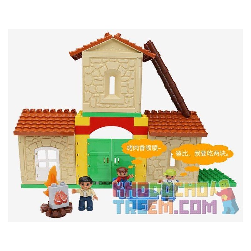 HYSTOYS HONGYUANSHENG AOLEDUOTOYS HG-1424 1424 HG1424 Xếp hình kiểu    Family House Ngôi Nhà Nông Trại 42 khối HYSTOYS HONGYUANSHENG AOLEDUOTOYS HG-1424 1424 HG1424 Xếp hình kiểu    Family House Ngôi Nhà Nông Trại 42 khối