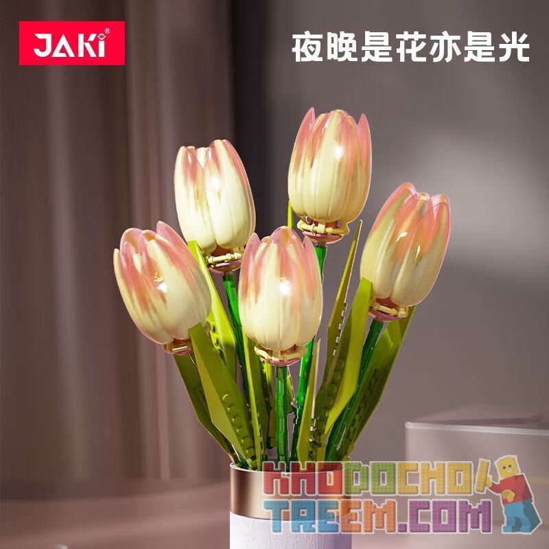 JAKI JK29317 29317 non  NHẬT KÝ THỰC VẬT HOA TULIP NGÔI SAO TỎA SÁNG bộ đồ chơi xếp lắp ráp ghép mô hình Creator Sáng Tạo