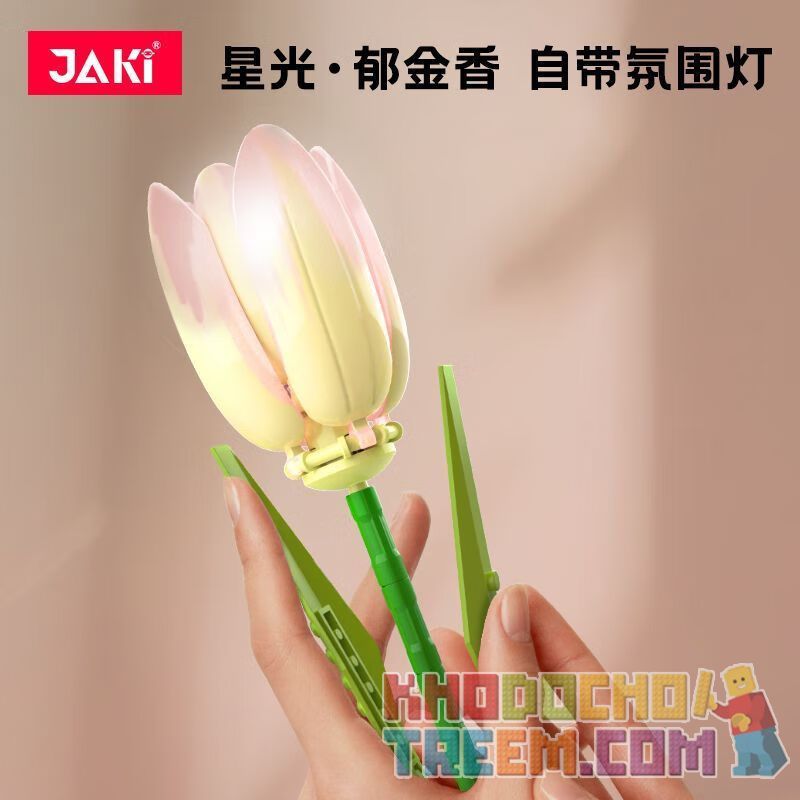 JAKI JK29317 29317 non  NHẬT KÝ THỰC VẬT HOA TULIP NGÔI SAO TỎA SÁNG bộ đồ chơi xếp lắp ráp ghép mô hình Creator Sáng Tạo