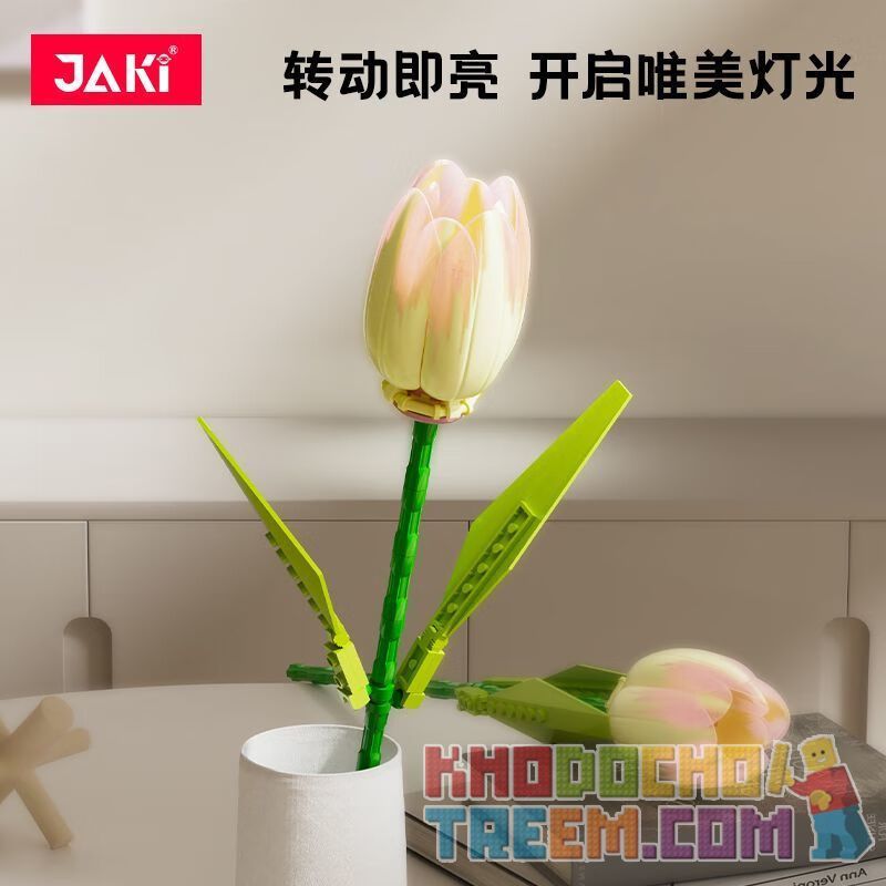 JAKI JK29317 29317 non  NHẬT KÝ THỰC VẬT HOA TULIP NGÔI SAO TỎA SÁNG bộ đồ chơi xếp lắp ráp ghép mô hình Creator Sáng Tạo