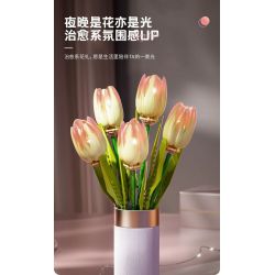 JAKI JK29317 29317 non  NHẬT KÝ THỰC VẬT HOA TULIP NGÔI SAO TỎA SÁNG bộ đồ chơi xếp lắp ráp ghép mô hình Creator Sáng Tạo