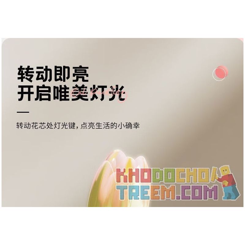 JAKI JK29317 29317 non  NHẬT KÝ THỰC VẬT HOA TULIP NGÔI SAO TỎA SÁNG bộ đồ chơi xếp lắp ráp ghép mô hình Creator Sáng Tạo